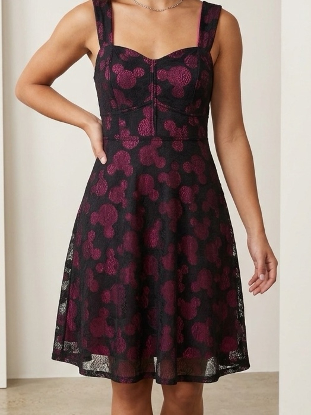 Disney Mickey Collection Peekaboo Lace Swing Dress